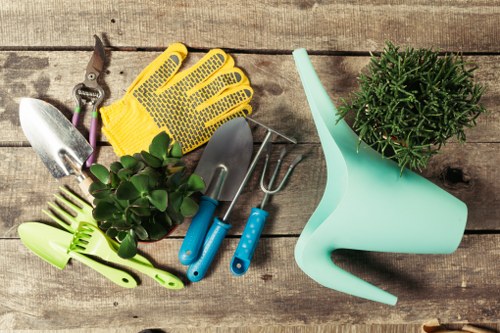 Lush lawn and garden beds created by Norwood landscapers