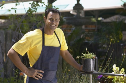 Professional landscaping features with plants and paving in Norwood